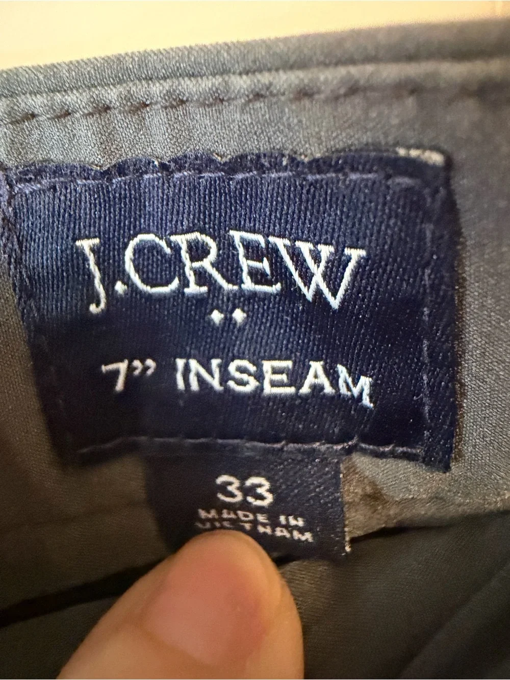 J.Crew Men’s Shorts Size 33 Gray 7” Inseam Flat Front Chino Lightweight